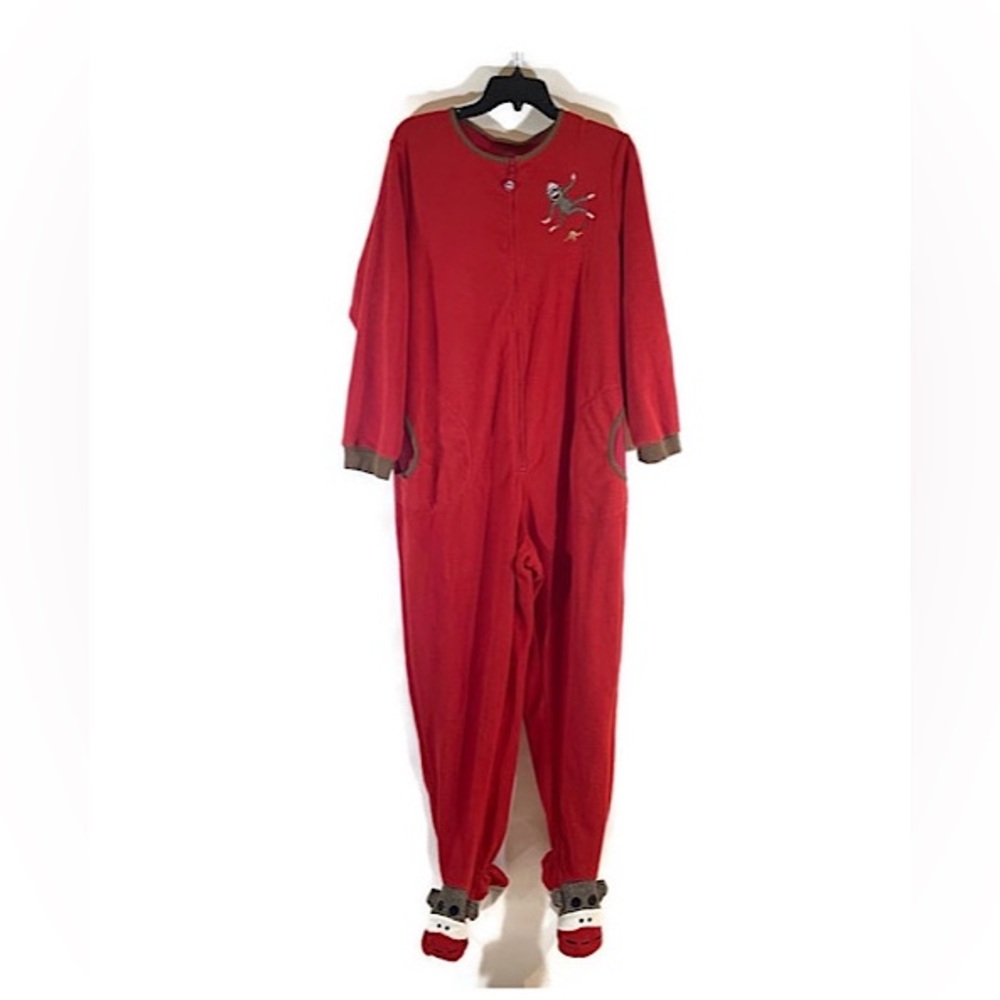 Nick & Nora Sock Monkey Onesie Pajamas
